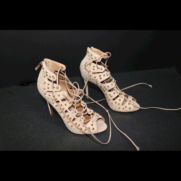 Schutz Arieli Lace Up Studded Pumps Size 6B - Picture 1 of 10